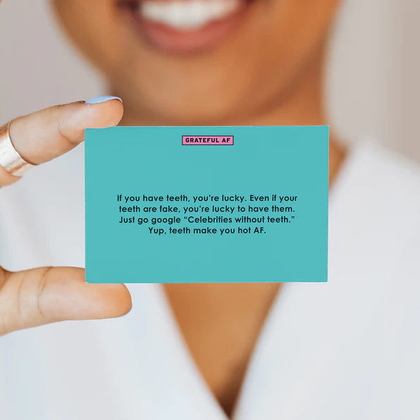 Positivity Gift Set - Grateful AF Affirmation Cards, The Shitshow Must Go On! Card - Thinking Of You Set