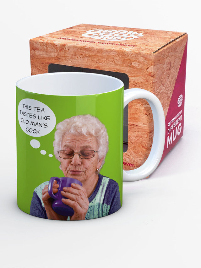 Rude Boxed Mug Old Man's Cock Tea