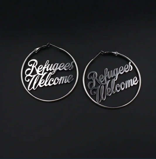 Refugees Welcome Hoops Silver