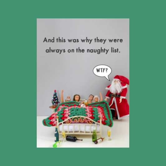 Always On The Naughty List Christmas Card