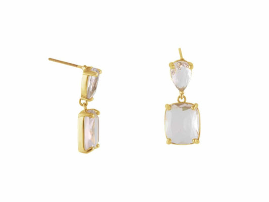 Anais Allure Stone Cut Luxe Earrings in Pink