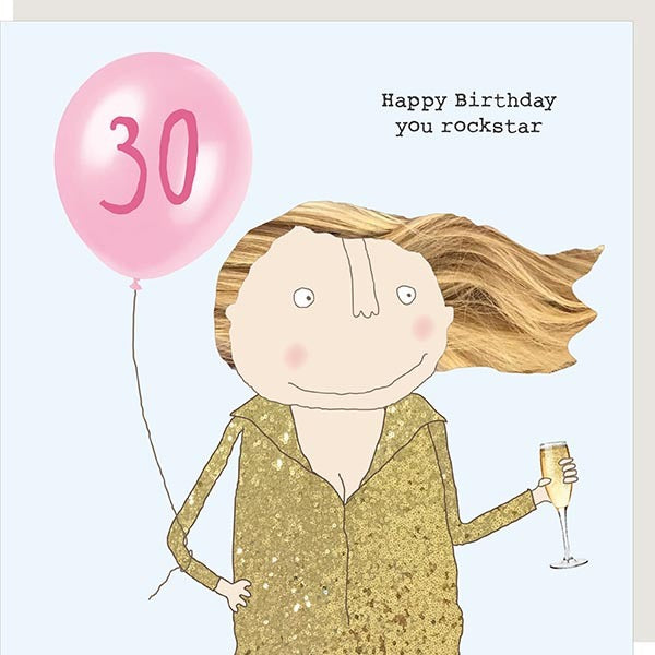 Happy 30 Birthday Rockstar Card