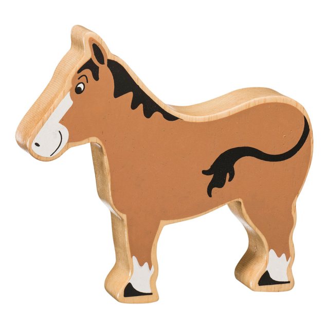 Lanka Kade Wooden Toy Fair trade - Natural Brown Horse