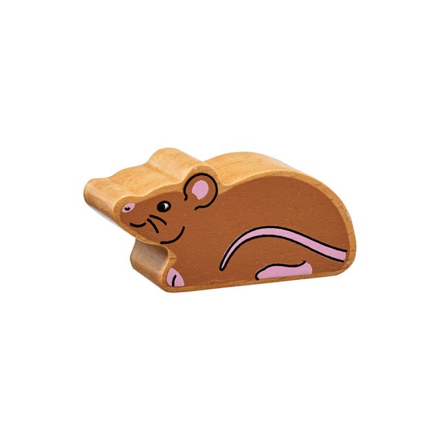 Lanka Kade Wooden Toy Fair trade - Natural Brown Mouse