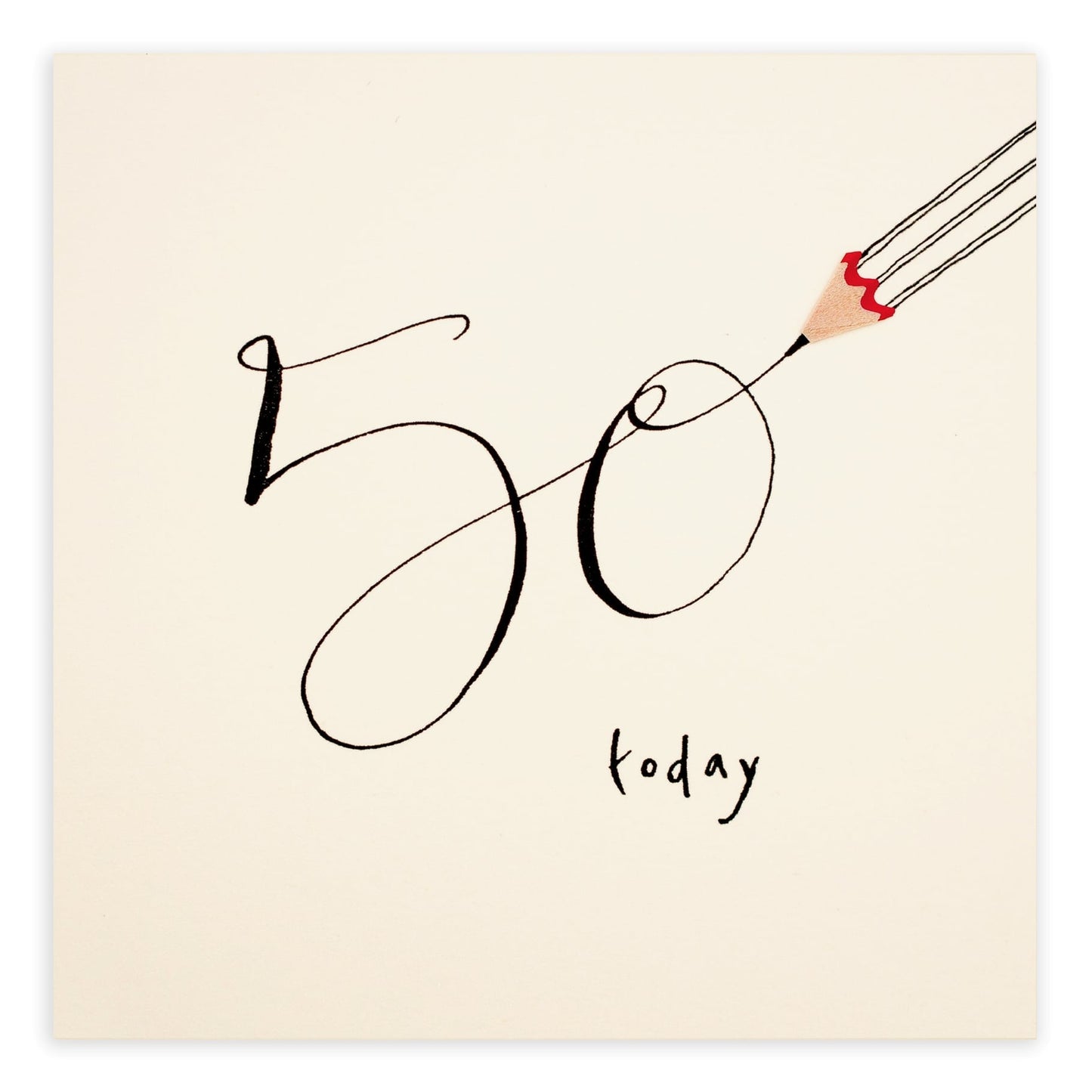 50 Today Pencil Shaving Card