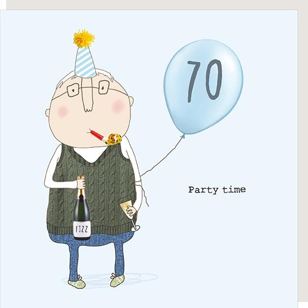70 Years Party Time Card