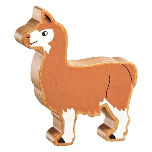 Lanka Kade Wooden Toy Fair Trade - Natural Brown/White Llama