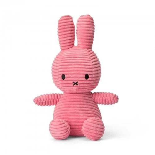 Miffy Small Bunny Sitting Corduroy Bubble Gum Pink