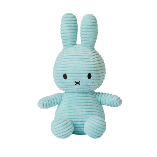 Miffy Small Bunny Sitting Corduroy Plush Light Blue