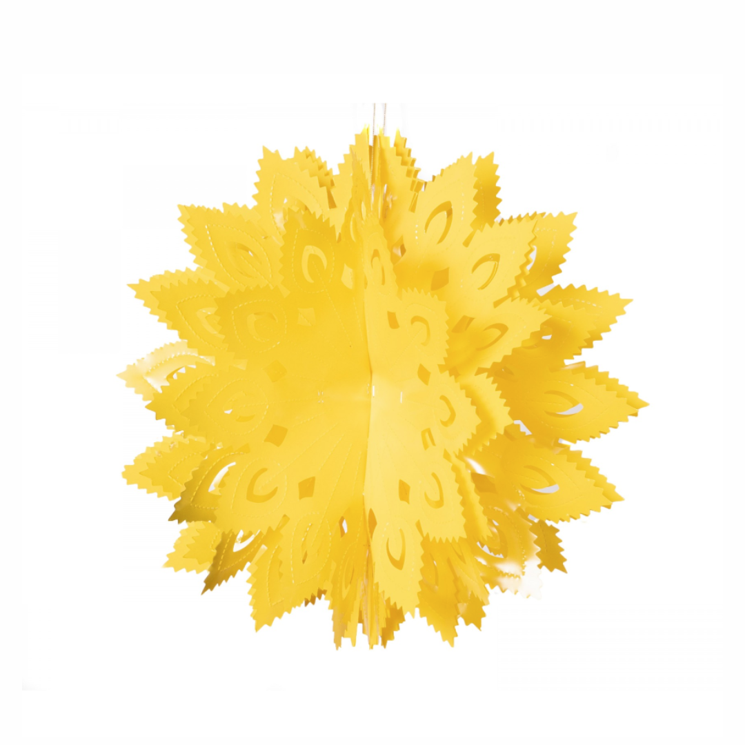 Large Pompom Decoration - Yellow