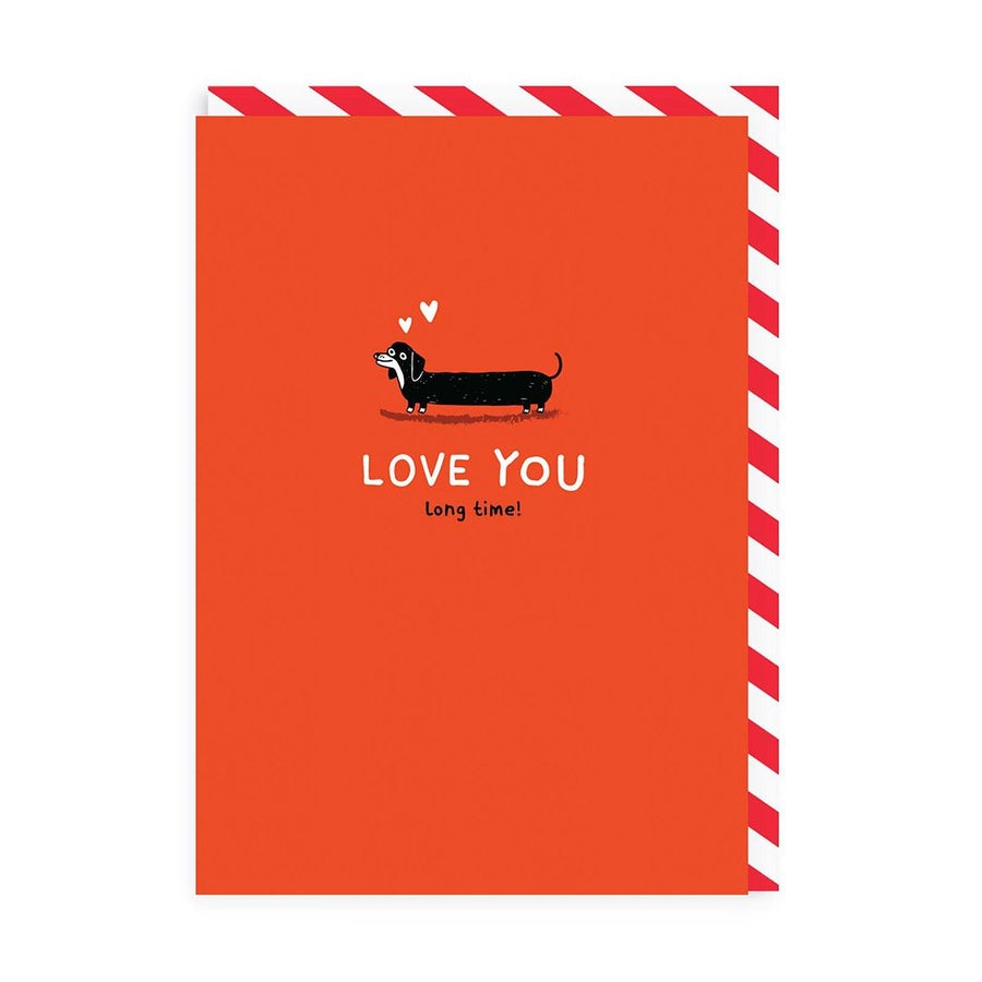 Love You Long Time Enamel Pin Greeting Card