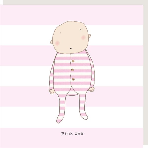 Pink One Baby Card