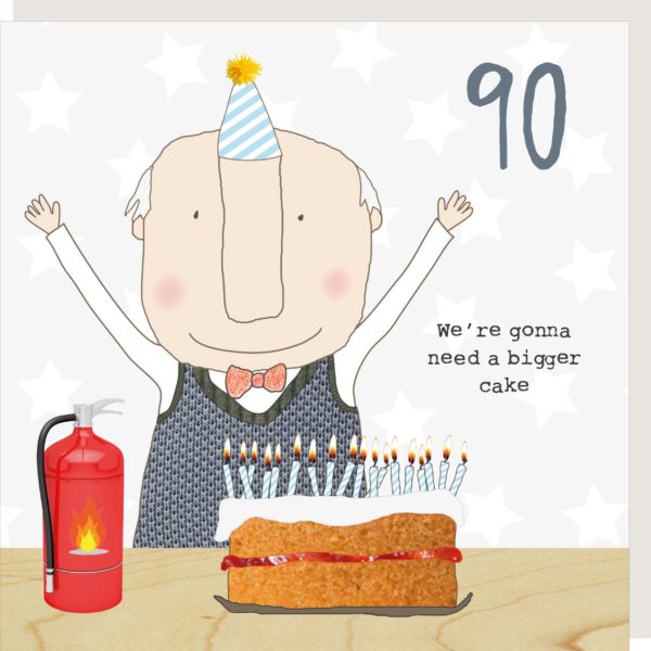 Bigger Cake 90th Birthday Card