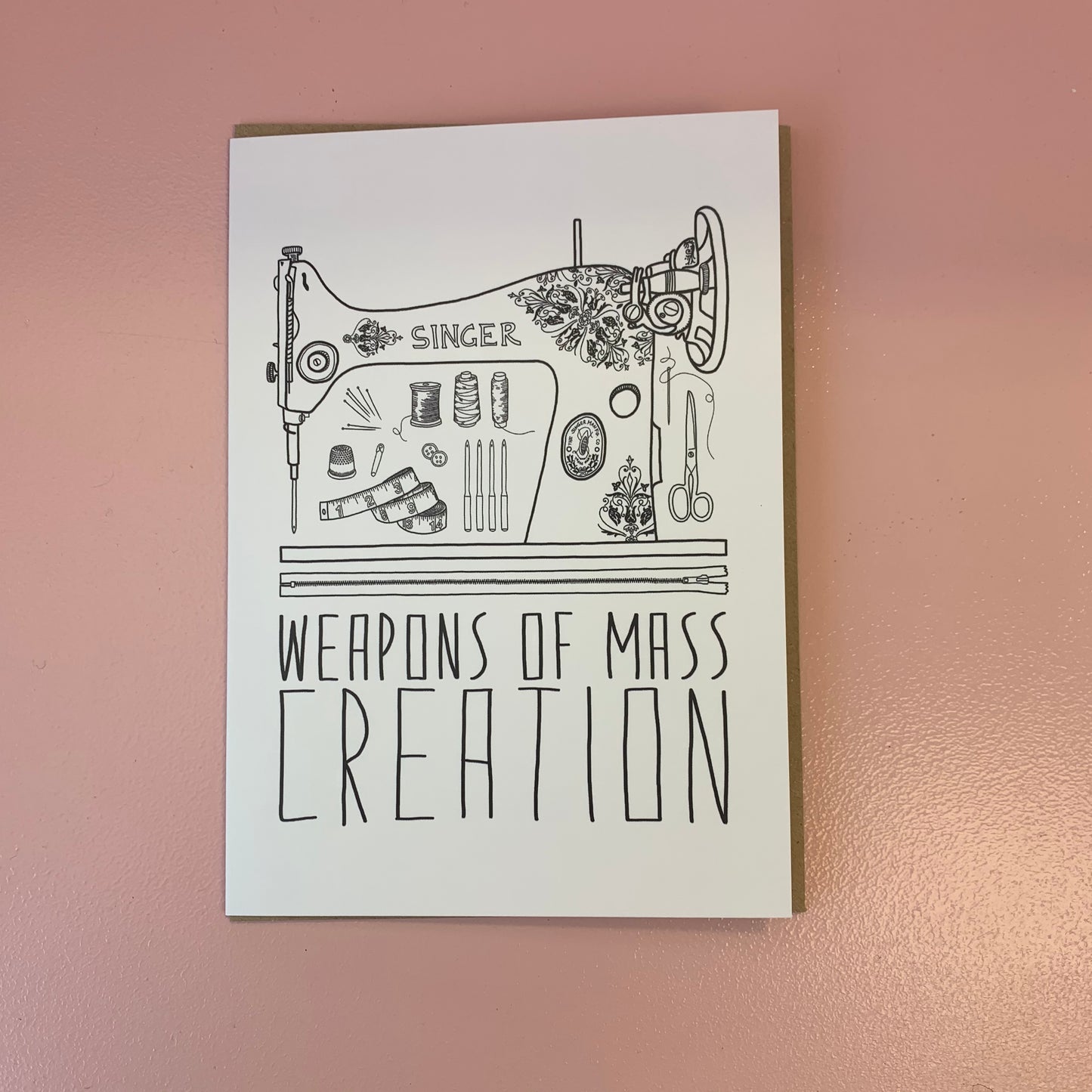 Weapons Of Mass Creation Sewing Card