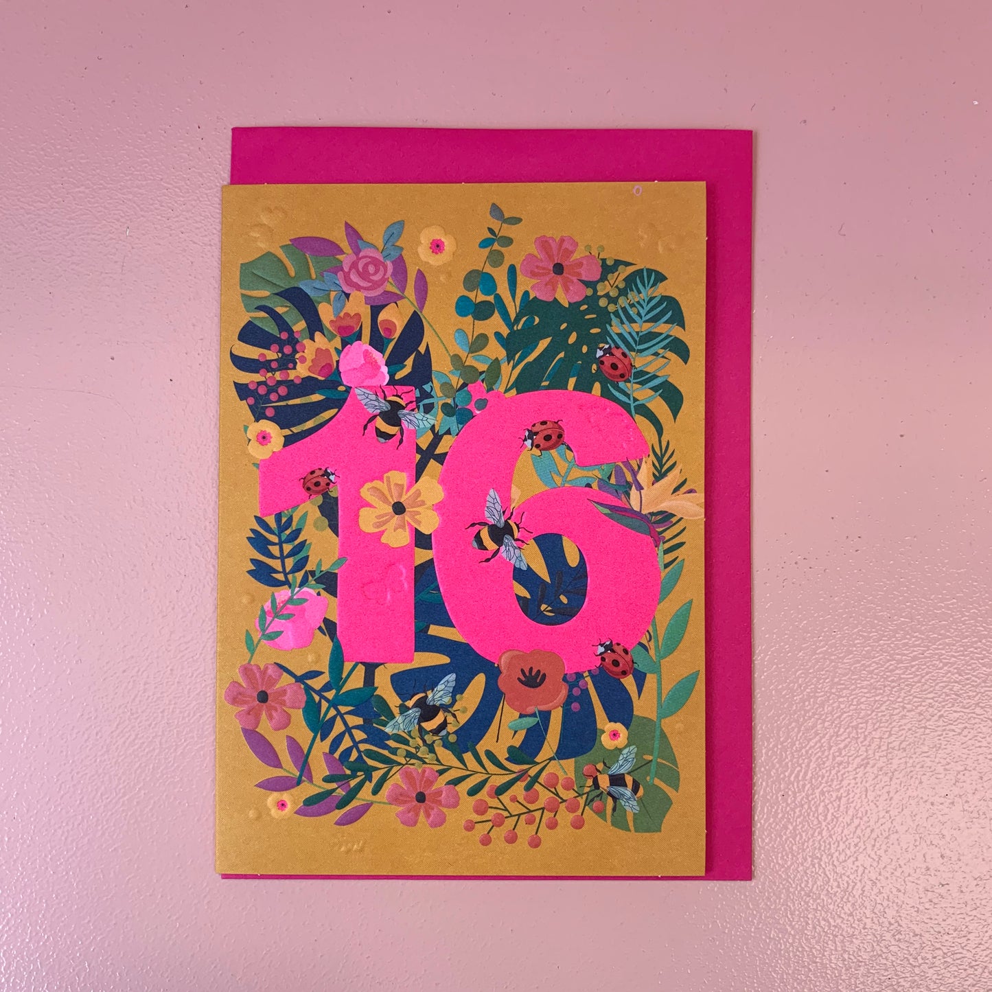 16 Neon Birthday Card
