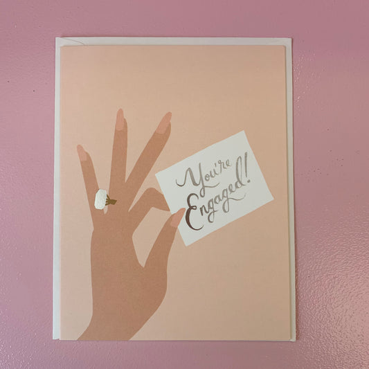 You're Engaged! Silver Foil Card