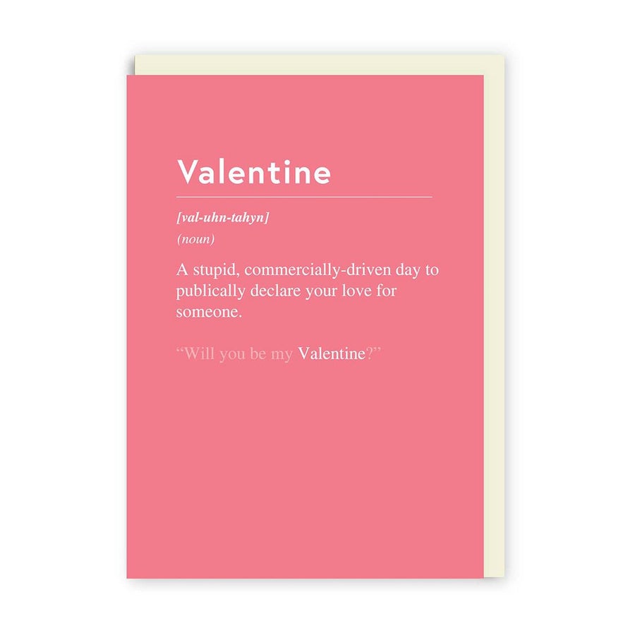Valentines Commercially Driven Day Greeting Card