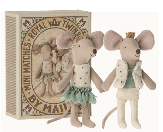 Royal Twins Mice, Little Sister and Brother in Box