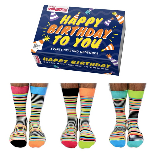 United Oddsocks Happy Birthday To You Odd Socks UK 6 - 11