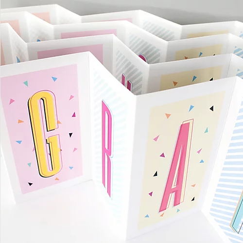 Engaged! | Funky and Bright Concertina Engagement Card