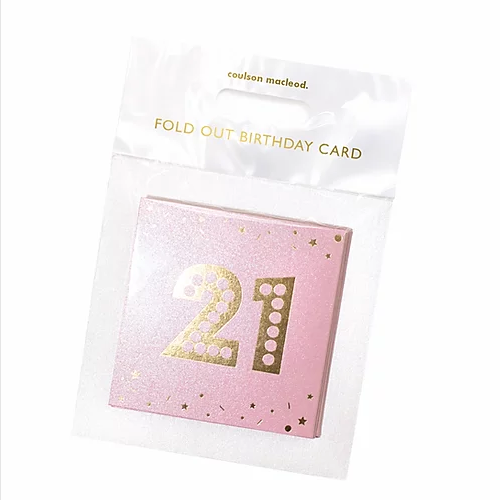 Fabulous 40th Birthday Mini Pink Concertina Card