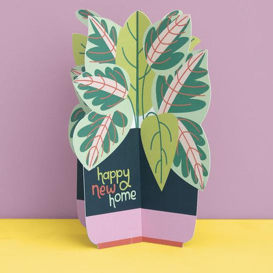 3D Fold-Out 'Happy New Home' Plant Card