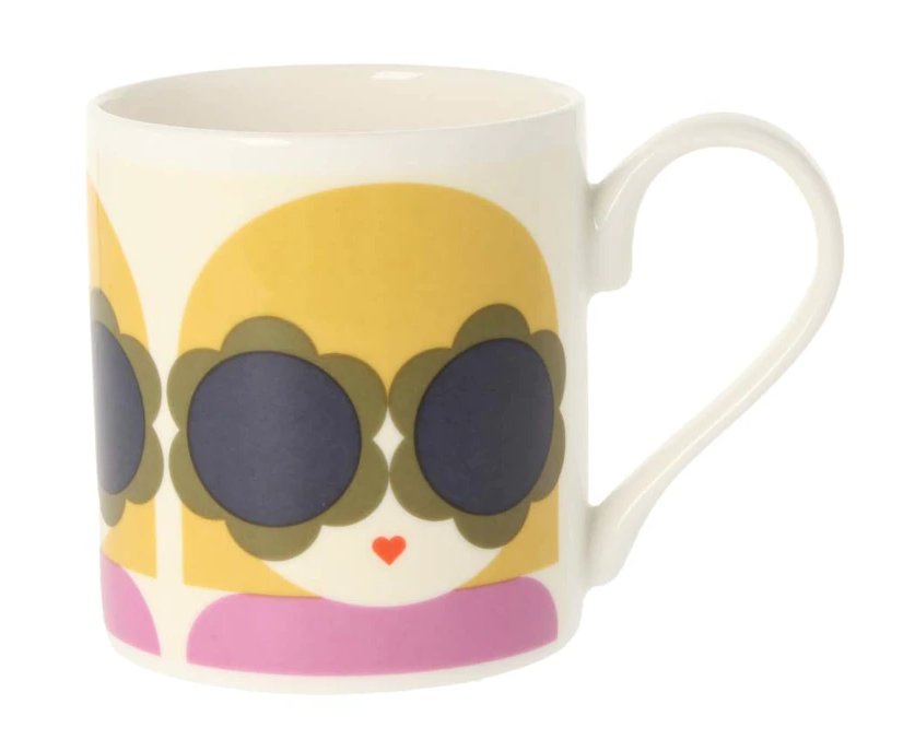 Orla Kiely Lola Yellow & Purple Mug