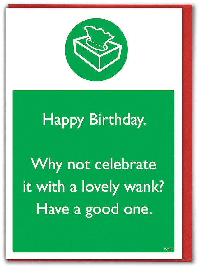 Lovely Wank Birthday Warning Card