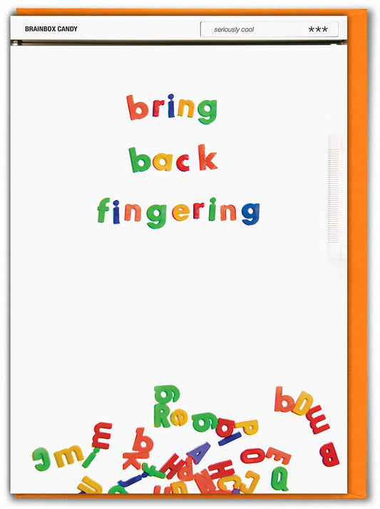Bring Back Fingering Birthday Card