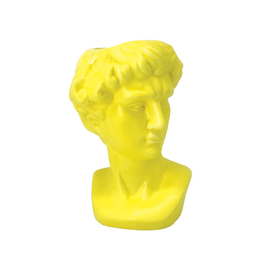 Small Greek Head Vase Yellow