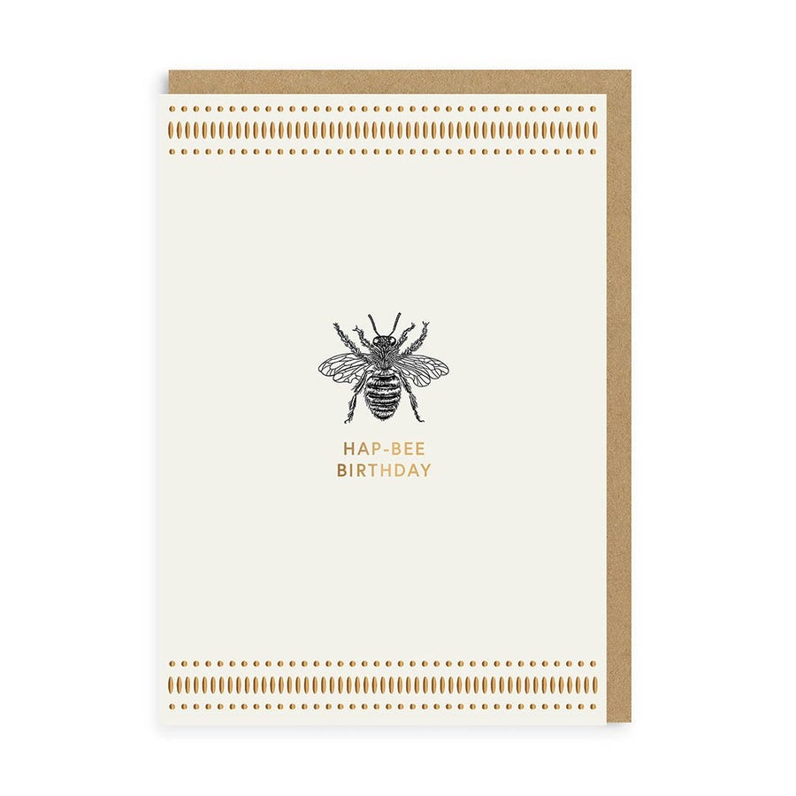 Mono Hap-Bee Birthday Greeting Card