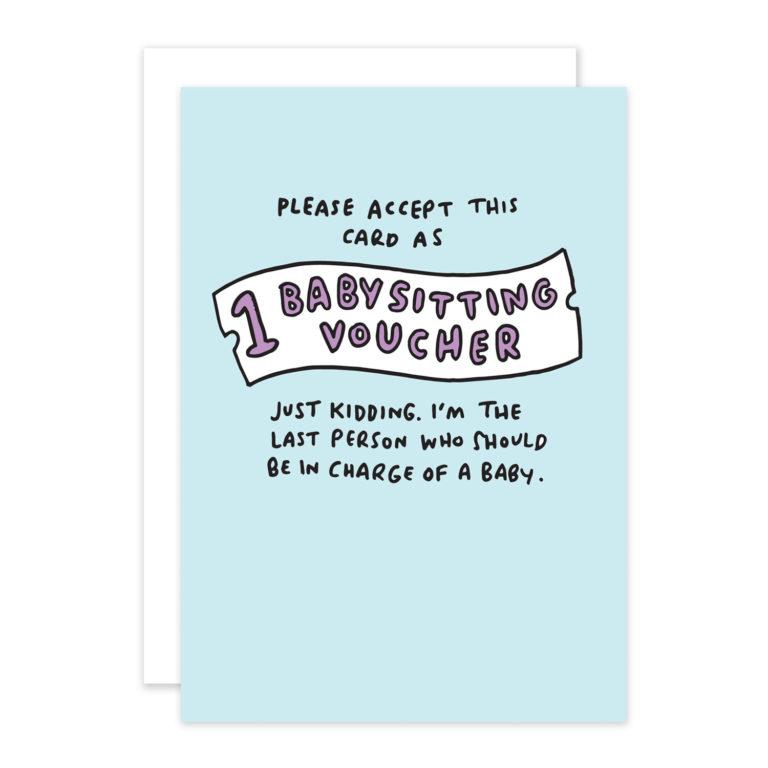 Babysitting Voucher Baby Card