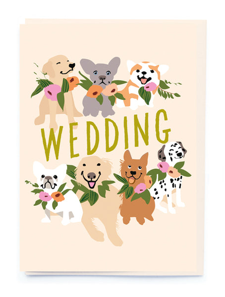 Dogs Wedding Greeting Card
