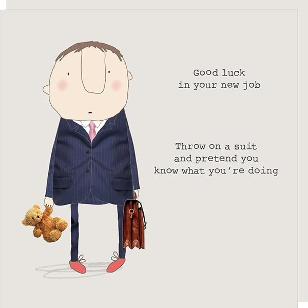 Good Luck in Your New Job Throw On a Suit Card