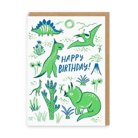 Happy Birthday Dinosaur Card