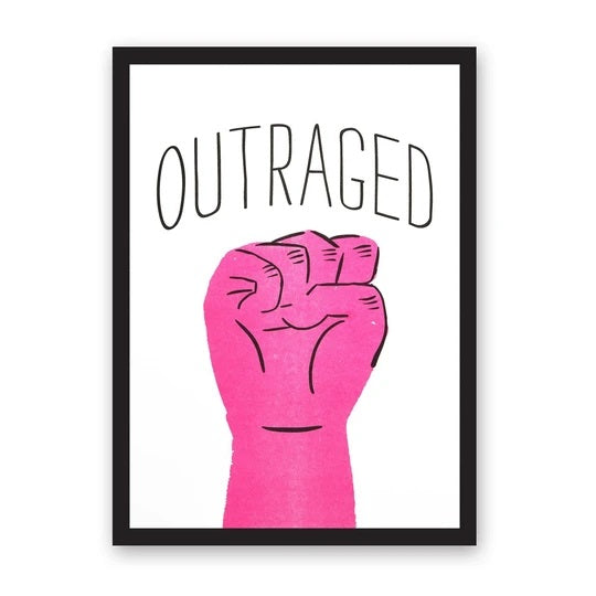 Outraged Riso Art Print A3 Size