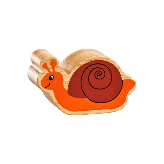 Lanka Kade Wooden Toy Fair trade - Brown Orange Snail
