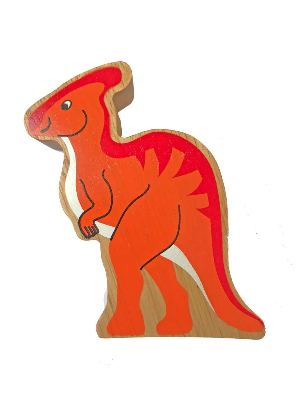 Lanka Kade Wooden Fair Trade Toy - Orange Parasaurolophus