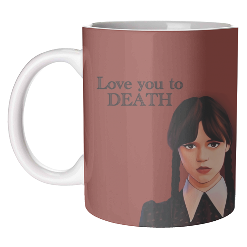 Love You To Death Wednesday Addams Valentine Mug