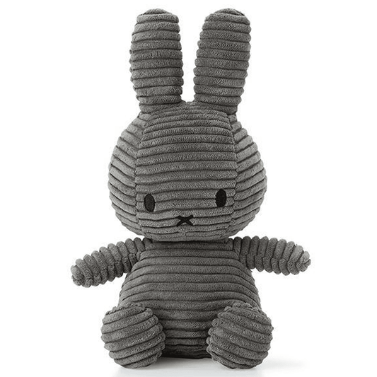 Miffy Bunny Plush Corduroy Grey