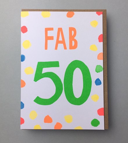 Fab 50 Neon Card