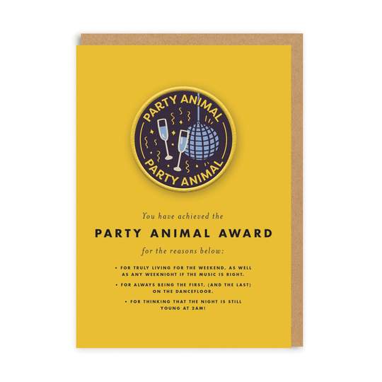 Party animal woven patch - Ohh Deer Card