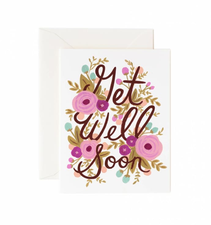 Rifle Paper Co Floral Get Well Soon Card