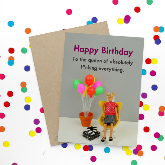 Birthday Queen - Bold and Bright Card