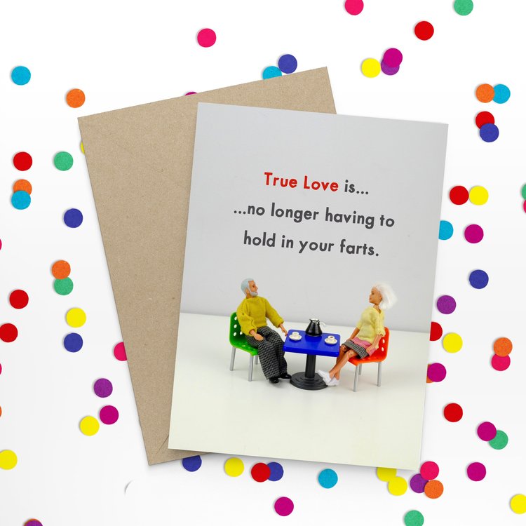True love farts - Bold and Bright Card