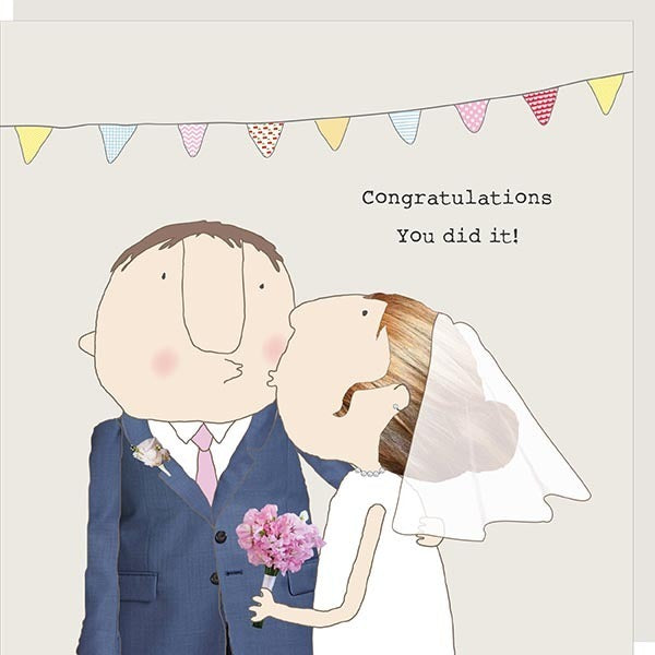 Congratulations You Did It Wedding Card