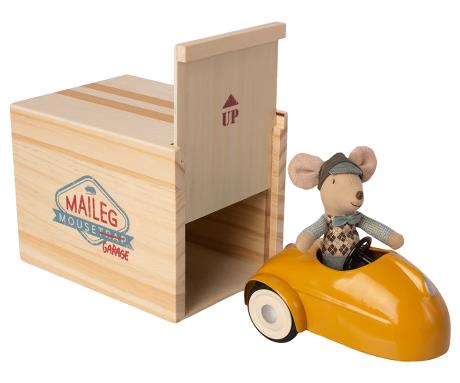 Mouse Car With Garage - Yellow