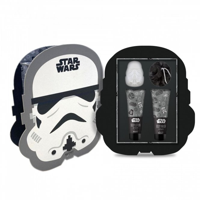 Star Wars Storm Trooper Gift Set With Puff,Body Wash, Lotion, Fizzer